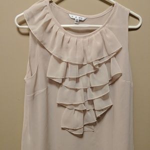 CAbi Cascading Ruffle La Femme Blouse.  Style# 643